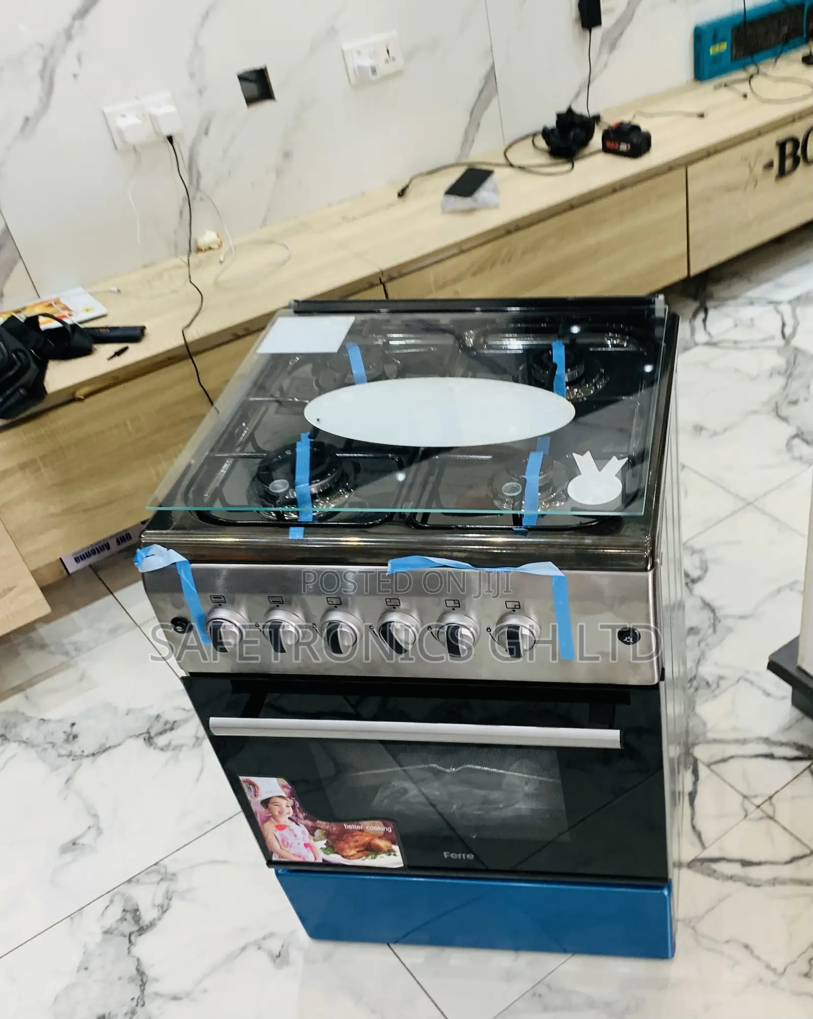 Recommend 60x60 Auto Ignition 4 Gas Burner Ferre Oven Grill
