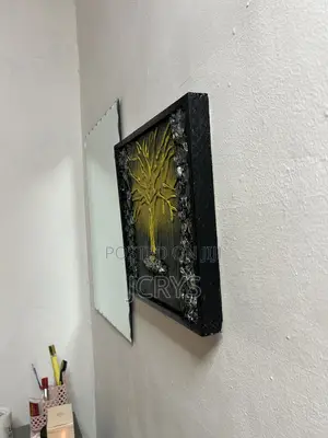 Original 3D Handmade Flame Tree Wall Art | Acrylic Painting