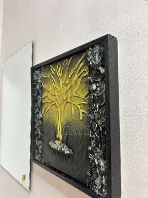 Original 3D Handmade Flame Tree Wall Art | Acrylic Painting