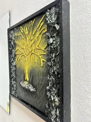 Original 3D Handmade Flame Tree Wall Art | Acrylic Painting