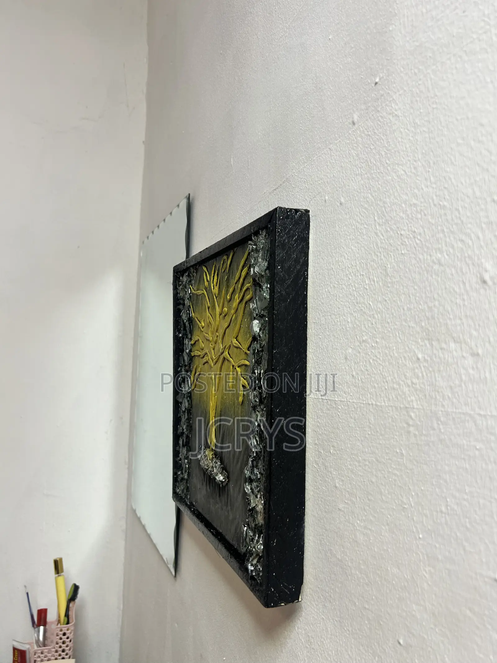Original 3D Handmade Flame Tree Wall Art | Acrylic Painting