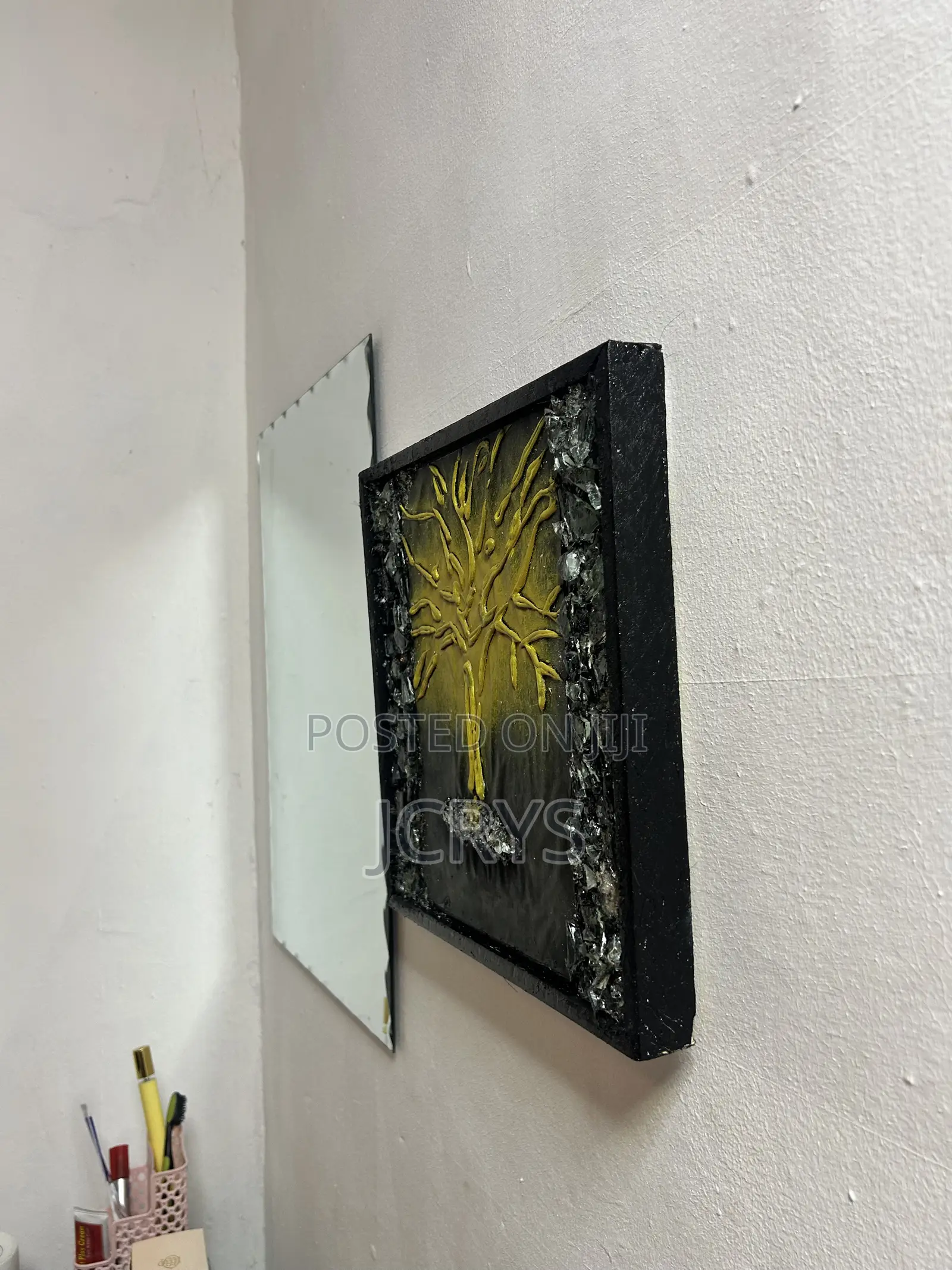 Original 3D Handmade Flame Tree Wall Art | Acrylic Painting