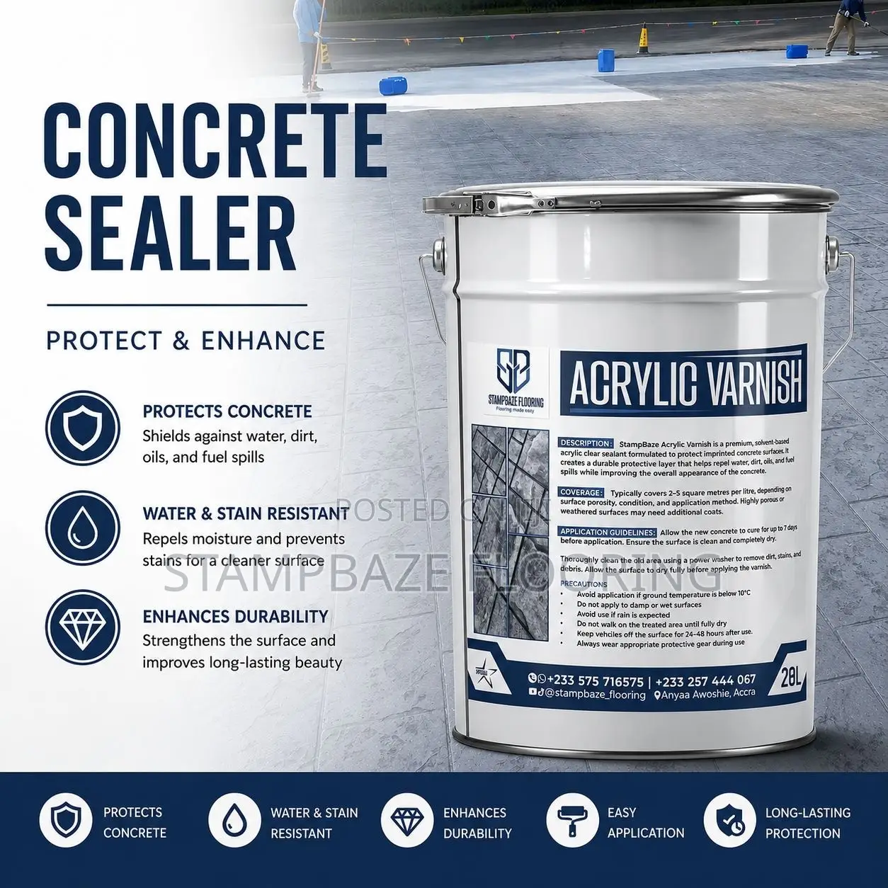Varnish Polish Sealer for Stamp Concrete