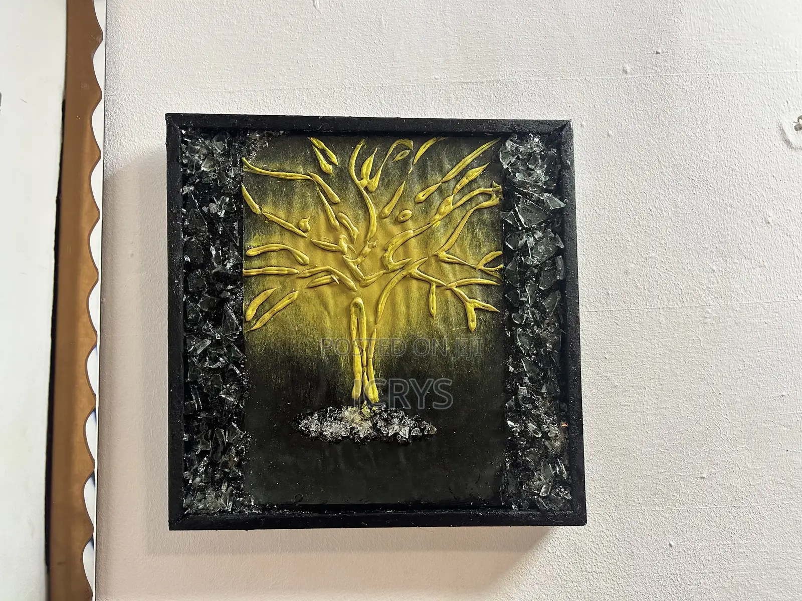 Original 3D Handmade Flame Tree Wall Art | Acrylic Painting
