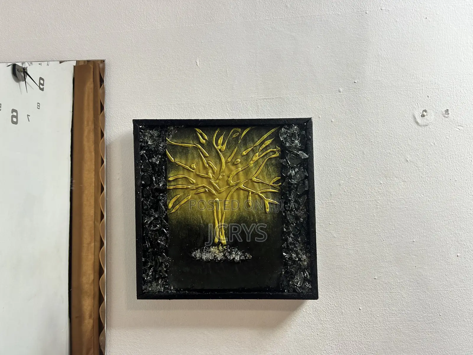 Original 3D Handmade Flame Tree Wall Art | Acrylic Painting