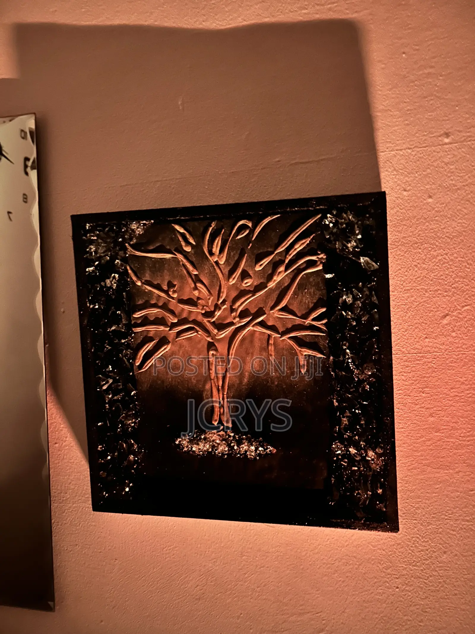 Original 3D Handmade Flame Tree Wall Art | Acrylic Painting