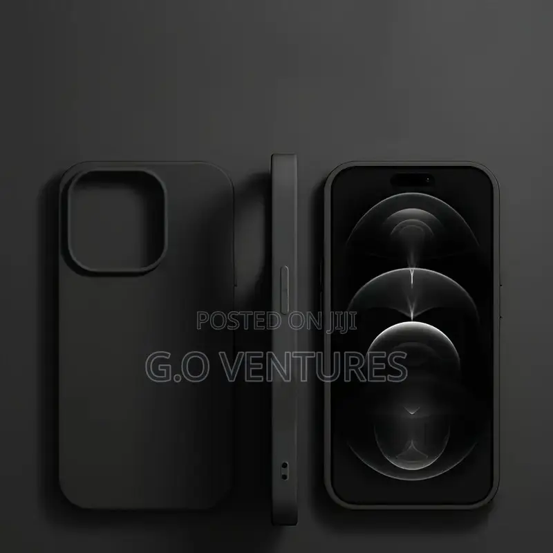 Black Silicone Phone Case for iPhone 14 Pro Max