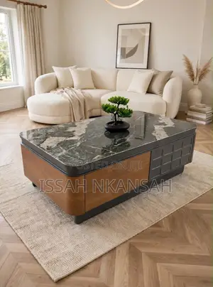 Dark Green Marble Top Coffee Table