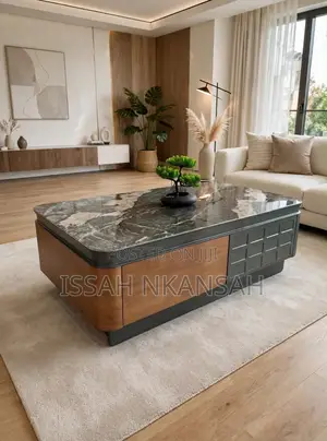 Dark Green Marble Top Coffee Table