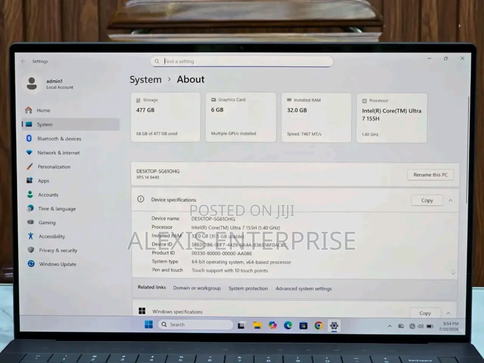 New Laptop Dell XPS 13 32GB Intel Core Ultra 7 SSD 512GB