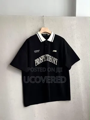 Oversized "Prospecttheory" Streetwear Polo T-Shirt
