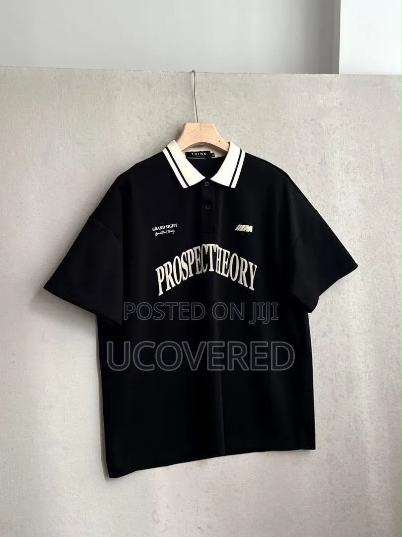 Oversized "Prospecttheory" Streetwear Polo T-Shirt