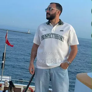 Oversized "Prospecttheory" Streetwear Polo T-Shirt