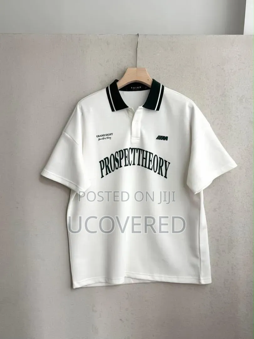 Oversized "Prospecttheory" Streetwear Polo T-Shirt