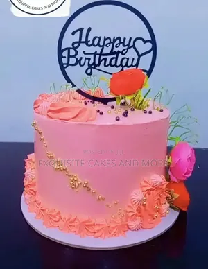 Pink Floral Cake