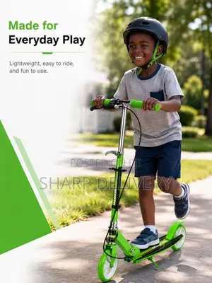 Kids 2-Wheel Foldable Big-Wheel Scooter for Ages 3+