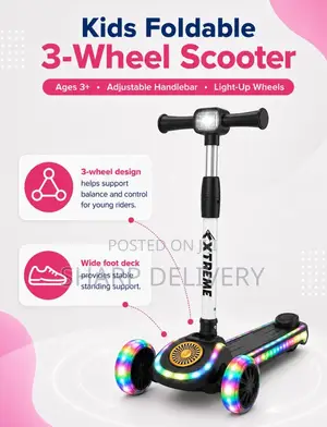 Kids Foldable 3-Wheel Scooter for Ages 3+
