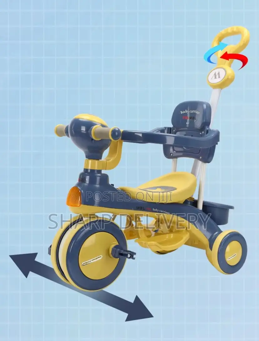 4 -in-1 Kids Tricycle With Adjustable Canopy
