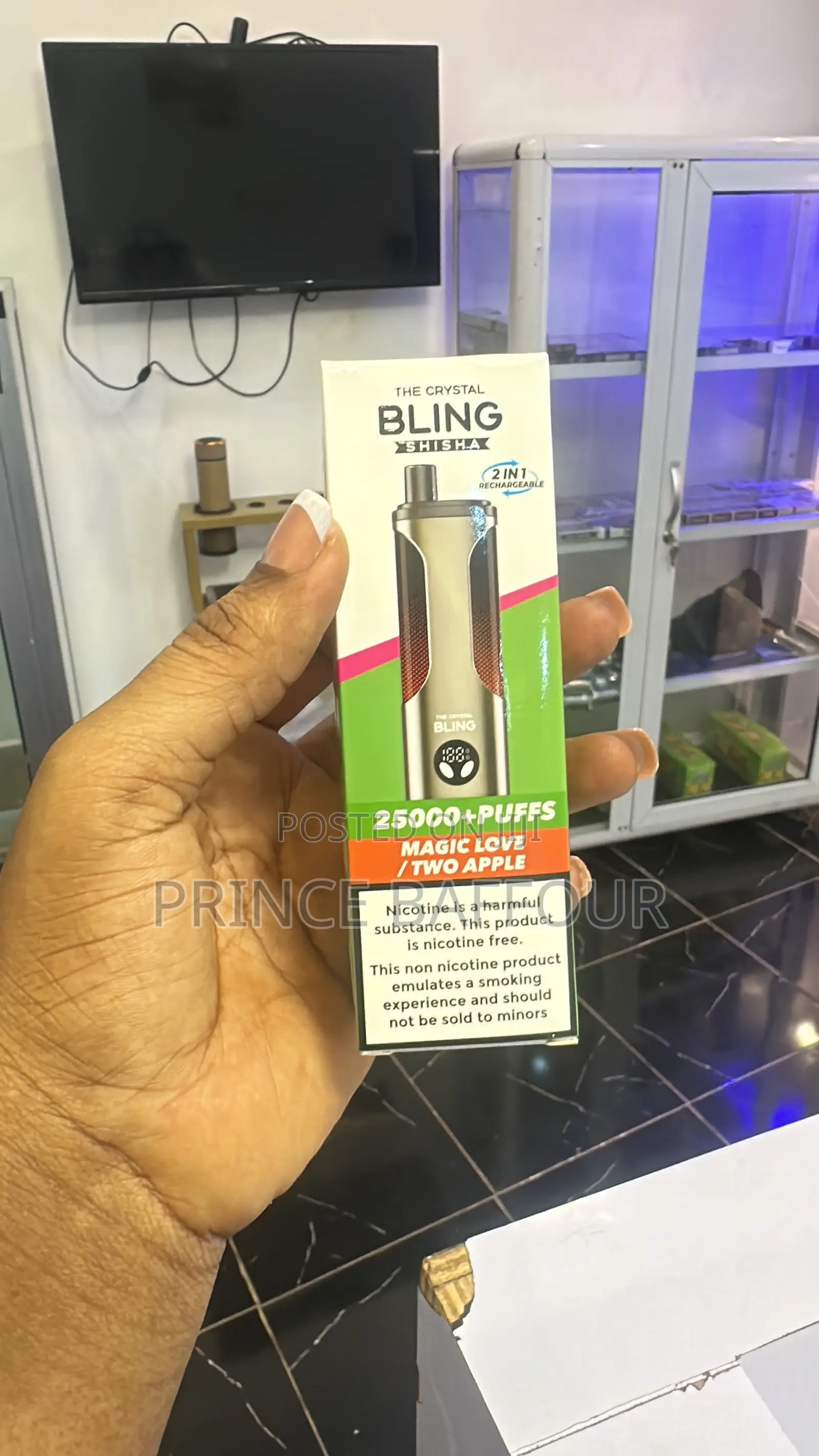25000 Puffs Disposable Vape Shisha 2 in 1 Flavors