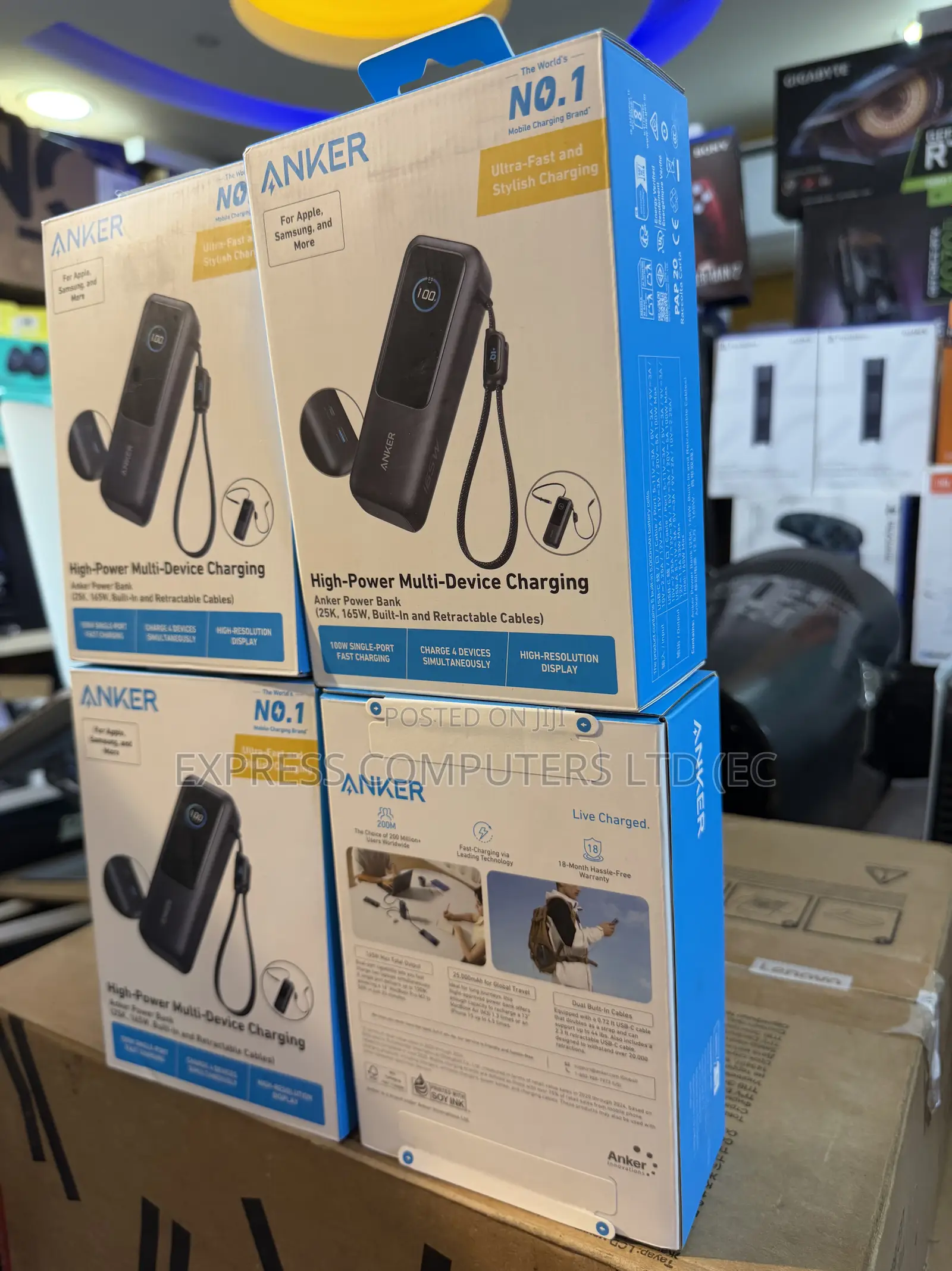 ANKER 165 WATTS 25,000mAh Ultra-Fast Charging Laptop POWER BANK UK