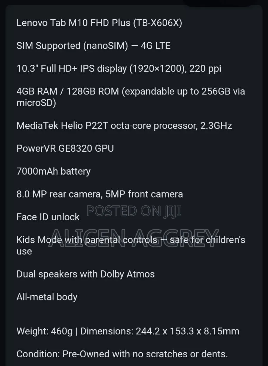 Lenovo Smart Tab M10 HD LTE 128 GB Gray