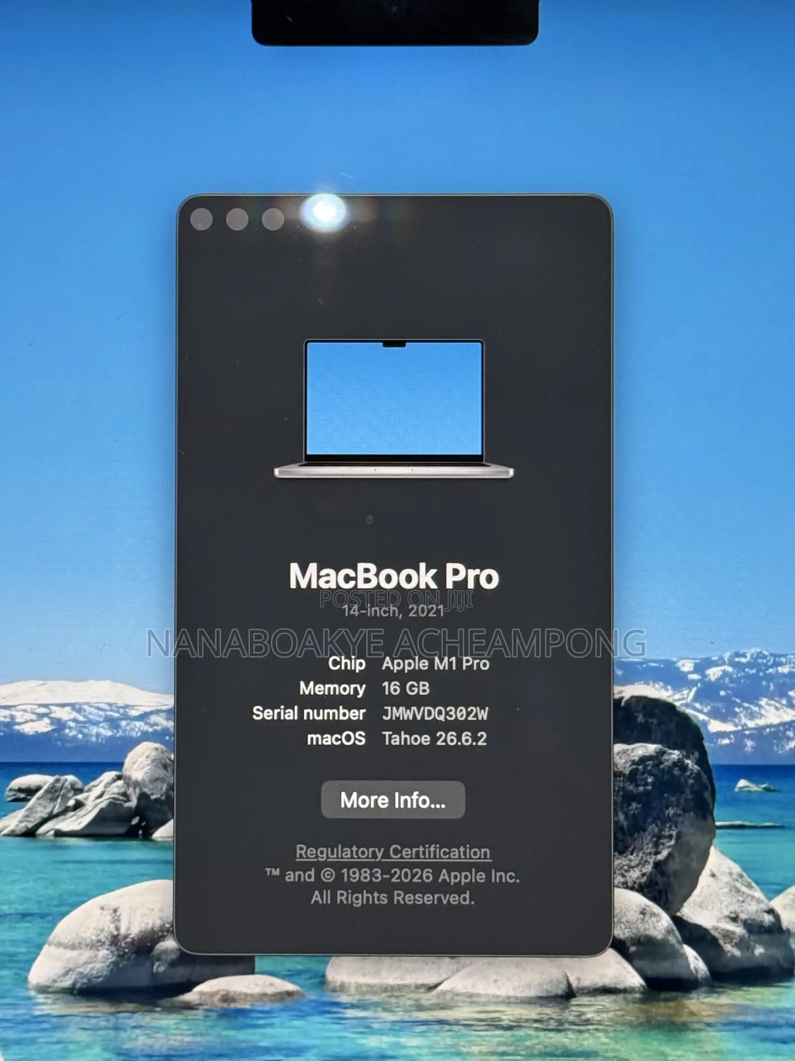 Laptop Apple MacBook Pro 2021 M1 16GB Apple M1 Pro SSD 512GB