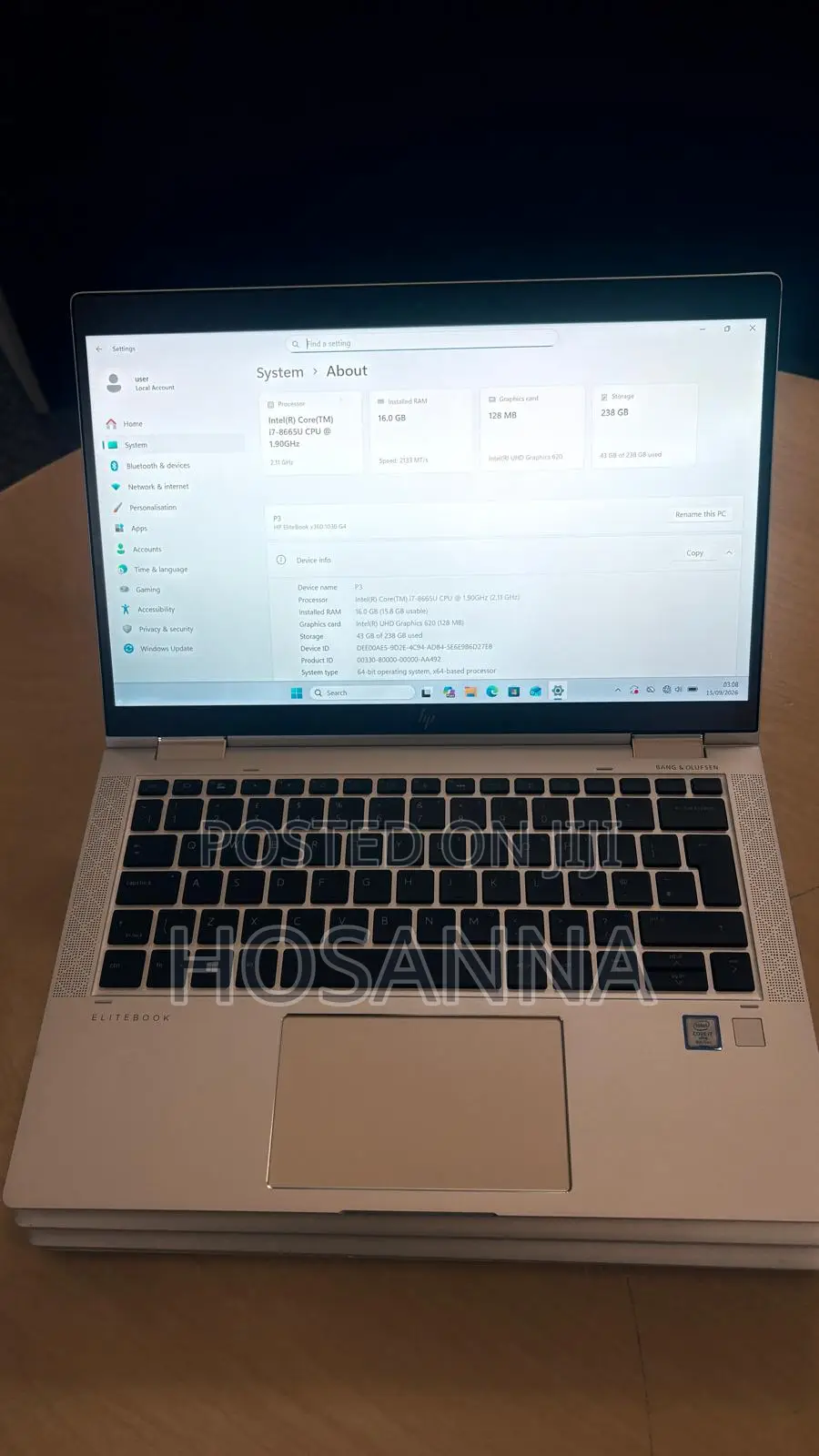 Laptop HP EliteBook x360 1030 G4 16GB Intel Core i7 SSD 256GB