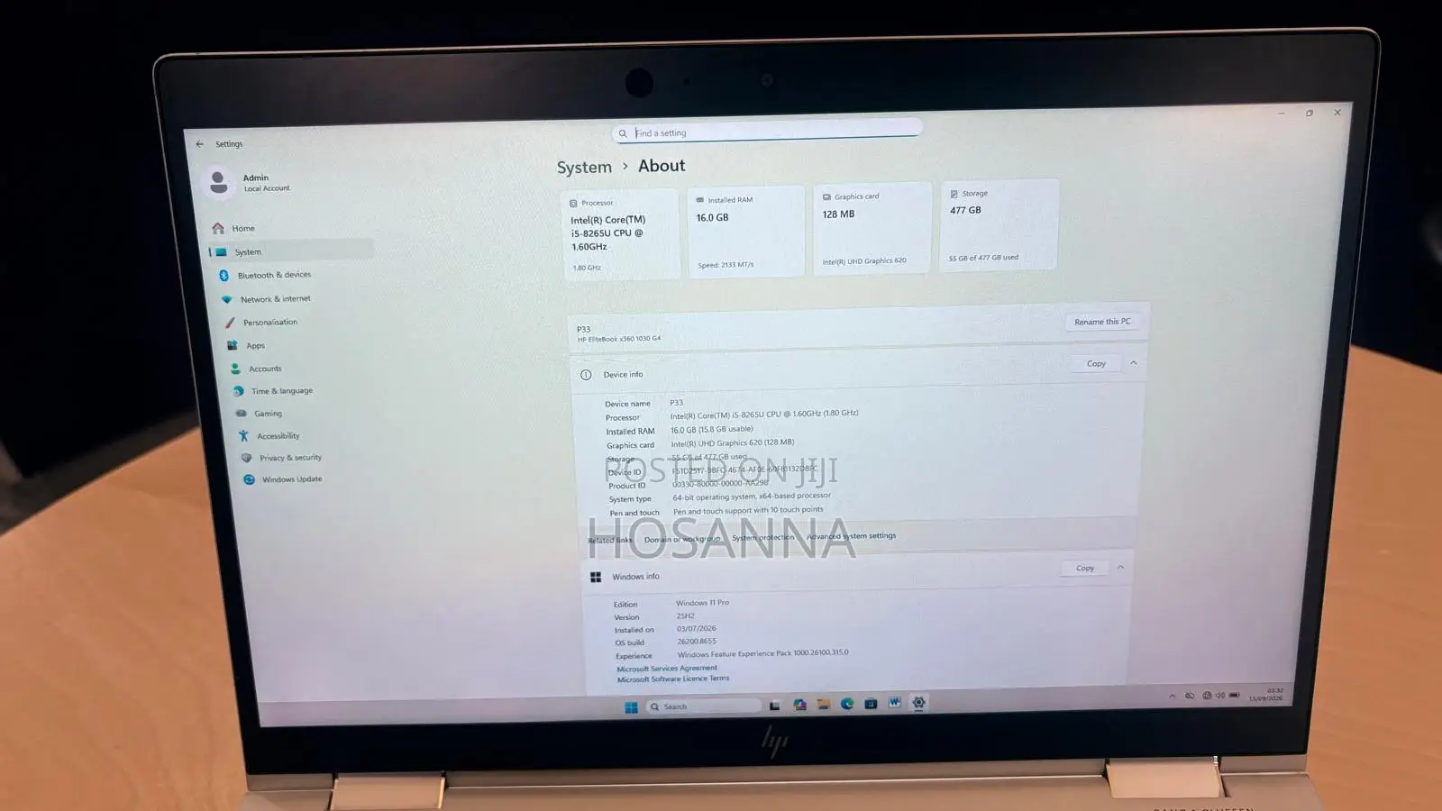 Laptop HP EliteBook x360 1030 G4 16GB Intel Core i5 SSD 512GB