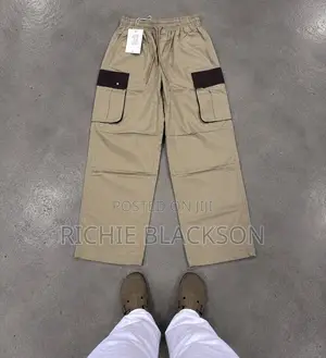 Cream Side Pocket Pant