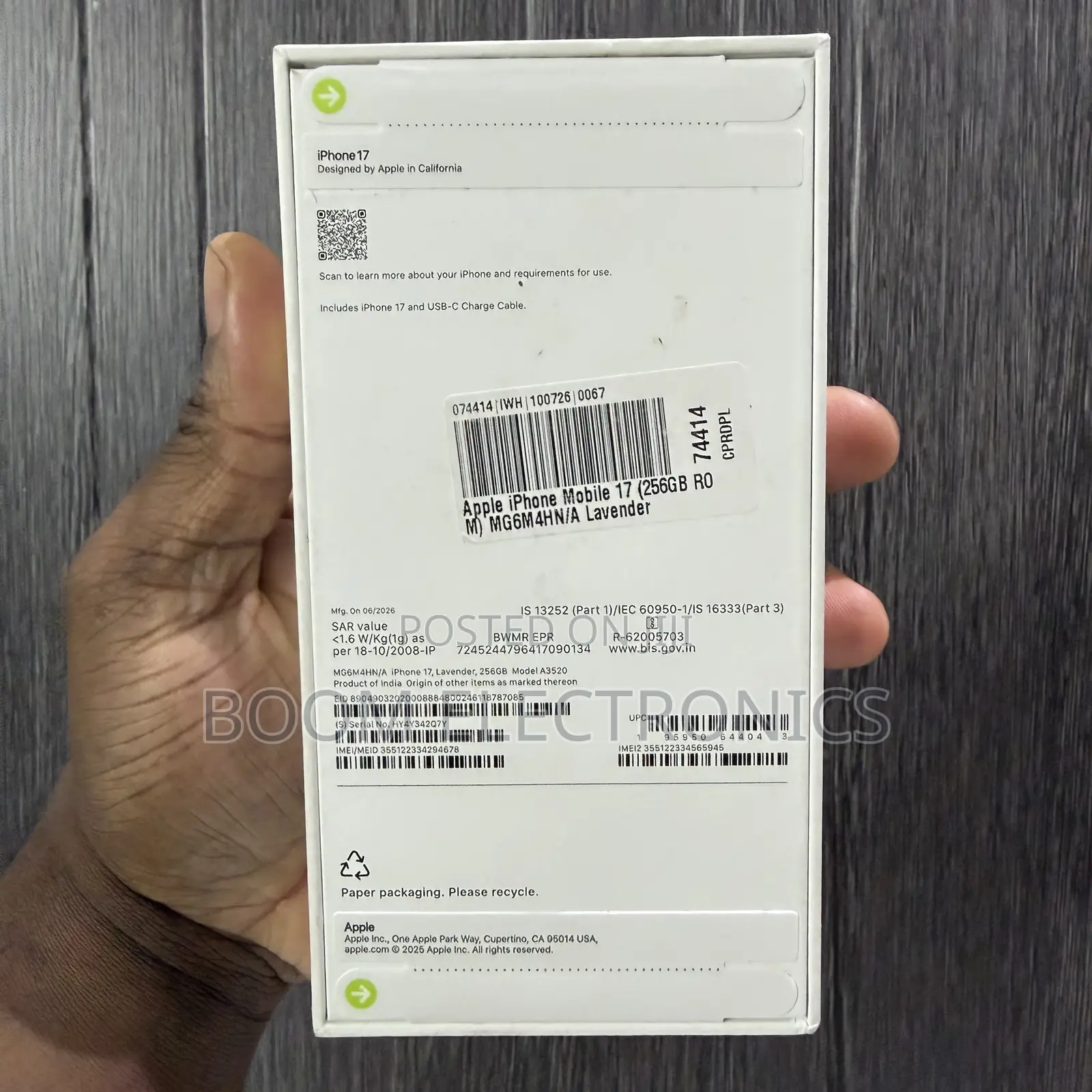 New Apple iPhone 17 256 GB Purple