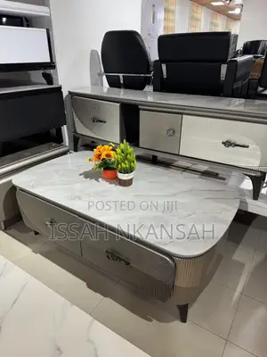 Dark Grey Marble Coffee Table