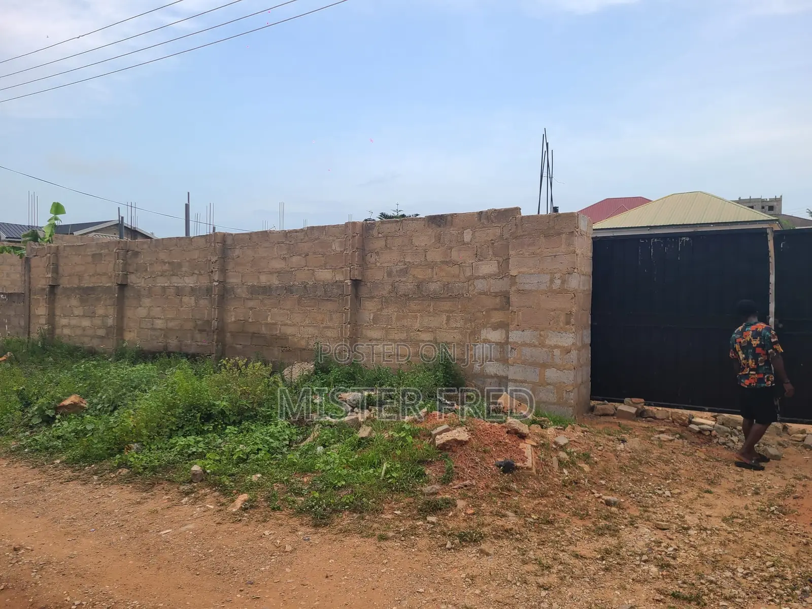 Walled and Gated Land for Sale at New Bortianor