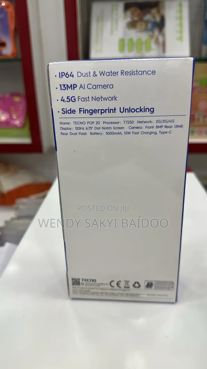 New Tecno Pop 20 128 GB Black