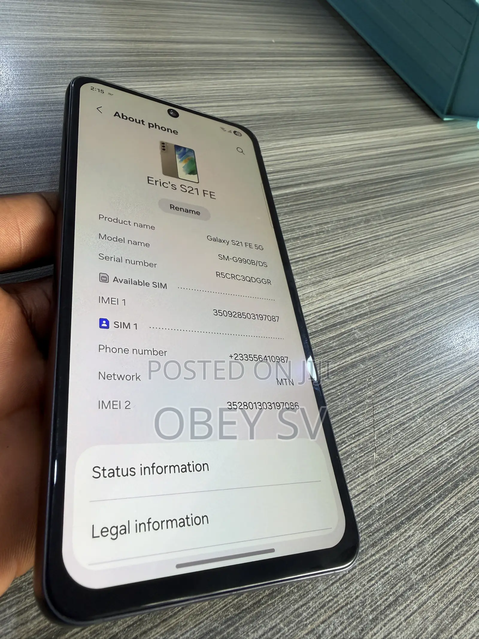 Samsung Galaxy S21 FE 5G 128 GB Blue