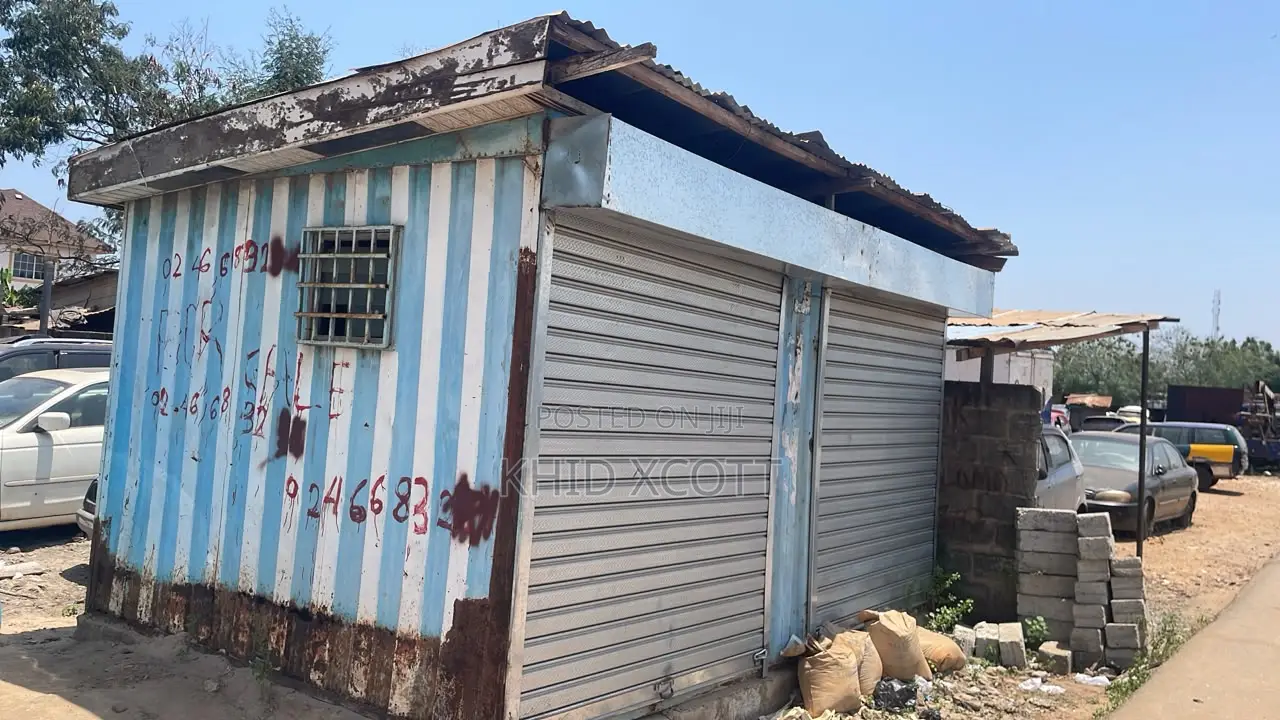 Container With Newly Installed Roller Shutters