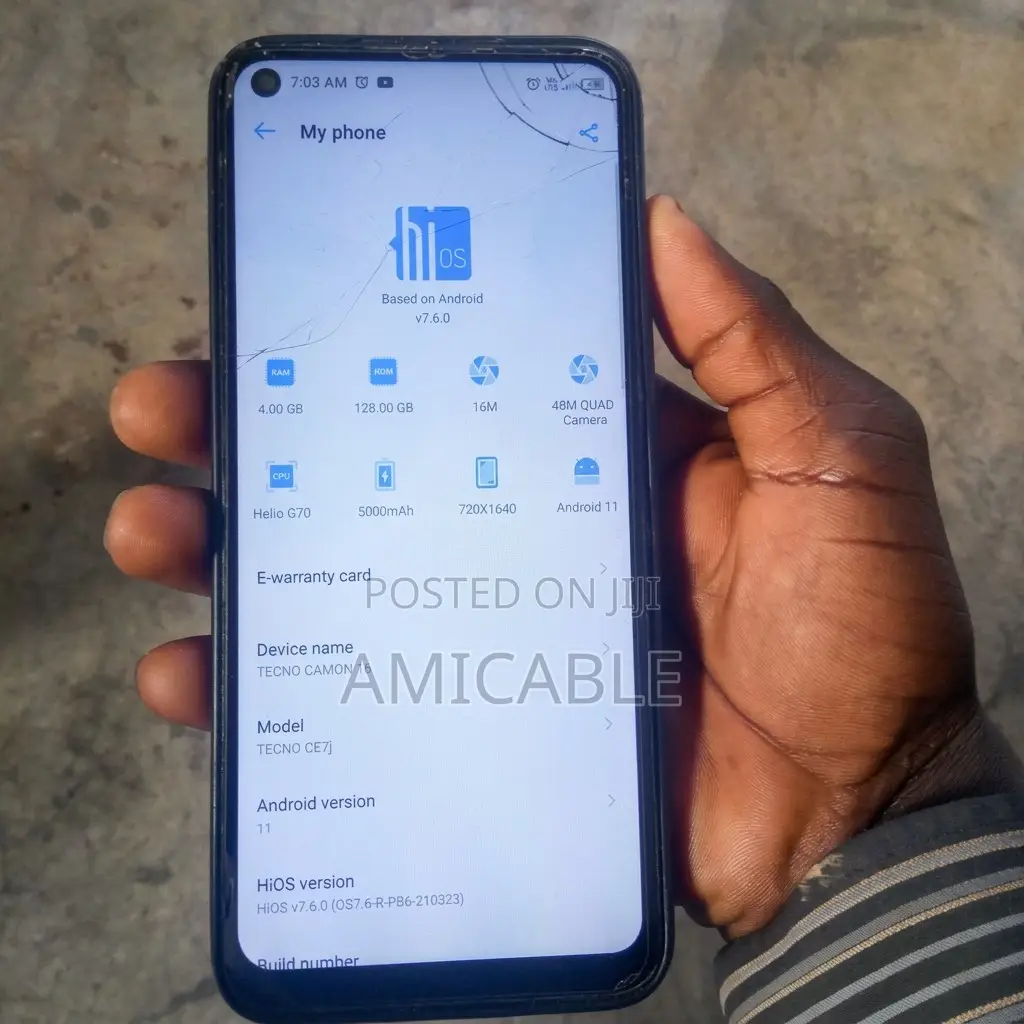 Tecno Camon 16 128 GB Black