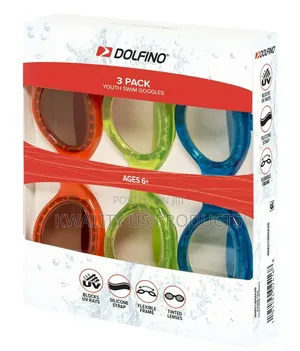 DOLFINO Youth Swimming Goggles - 3 Pack