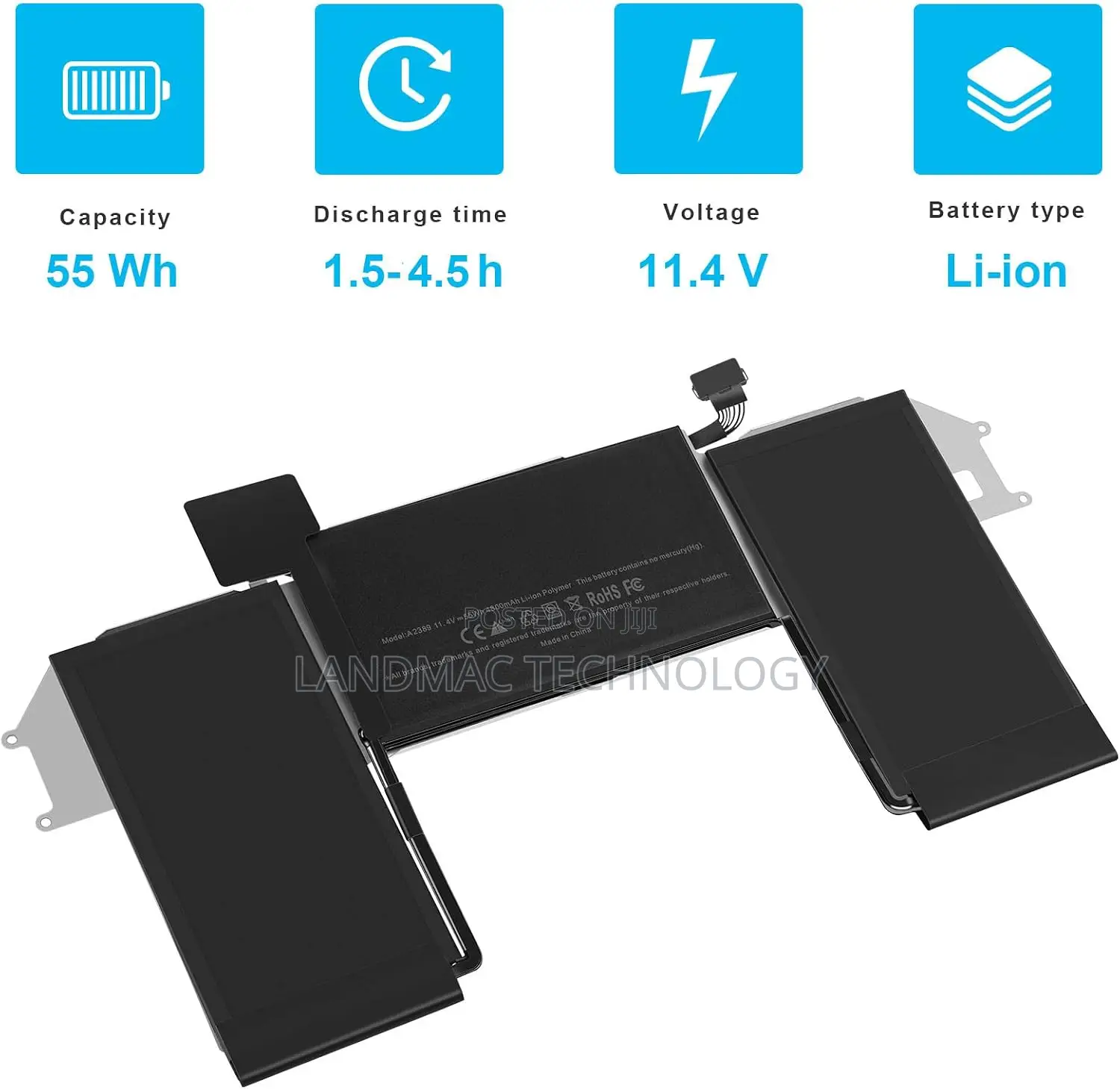 A2337 | A2389 Battery for MacBook Air 13inch M1 (Late 2020)