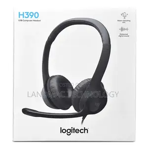 Logitech H390 Wired Headset PC/Laptop Stereo Headphones, USB-A, Black