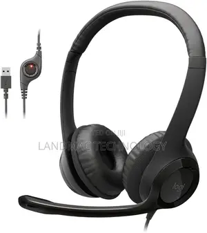 Logitech H390 Wired Headset PC/Laptop Stereo Headphones, USB-A, Black