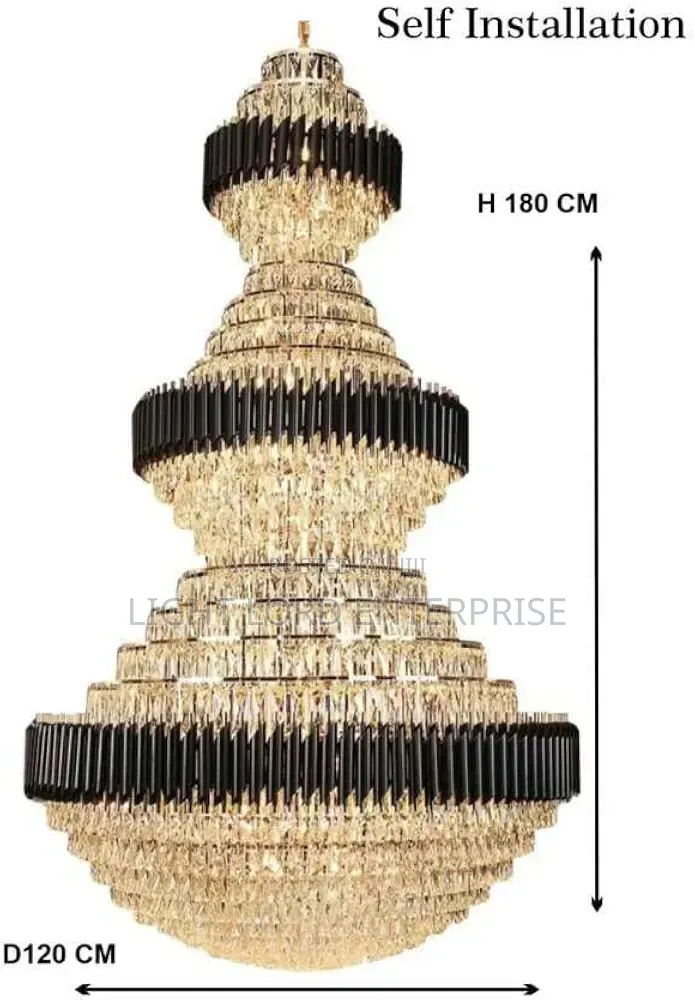 Altrance Black Shield 4layer Chandelier Light