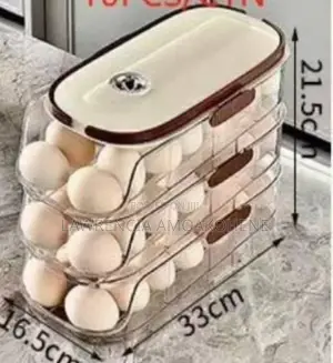 Multi- Tier, Rolling Egg Storage and Container