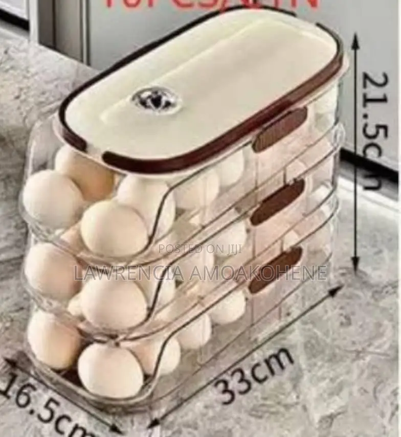 Multi- Tier, Rolling Egg Storage and Container