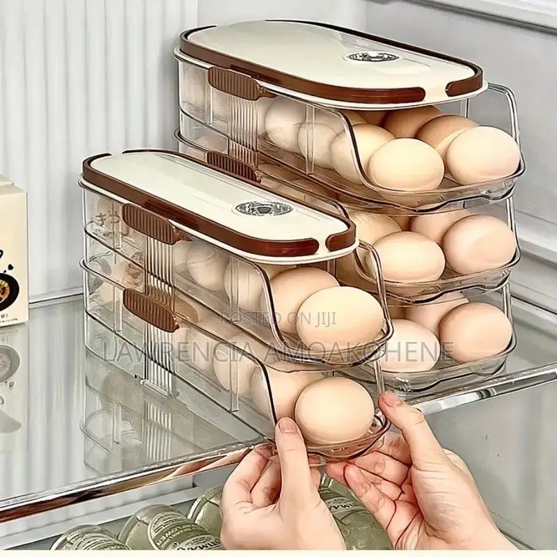 Multi- Tier, Rolling Egg Storage and Container
