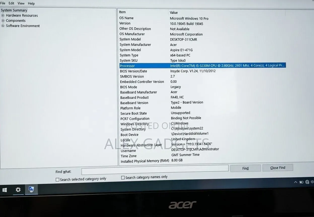 Laptop Acer Aspire E1-471G 8GB Intel Core i5 SSD 128GB