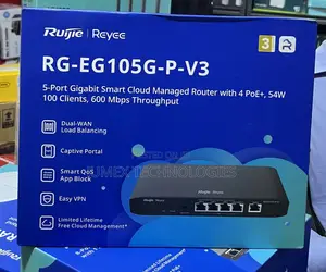 Ruijie Rg-Eg105g-P-V3 Cloud Manage Router With 4 Port Poe Switch