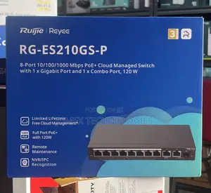 Ruijie |Reyee Rg-Es210gs-P 8port Gigabit Cloud Managed Switch 120w