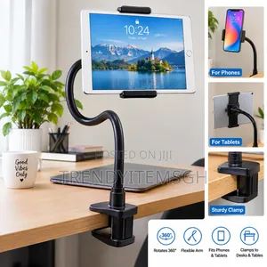 Rotating Flexible Tablet Phone Stand – Adjustable Clamp Holder
