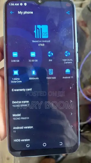 Tecno Spark 7 Pro 64 GB Blue