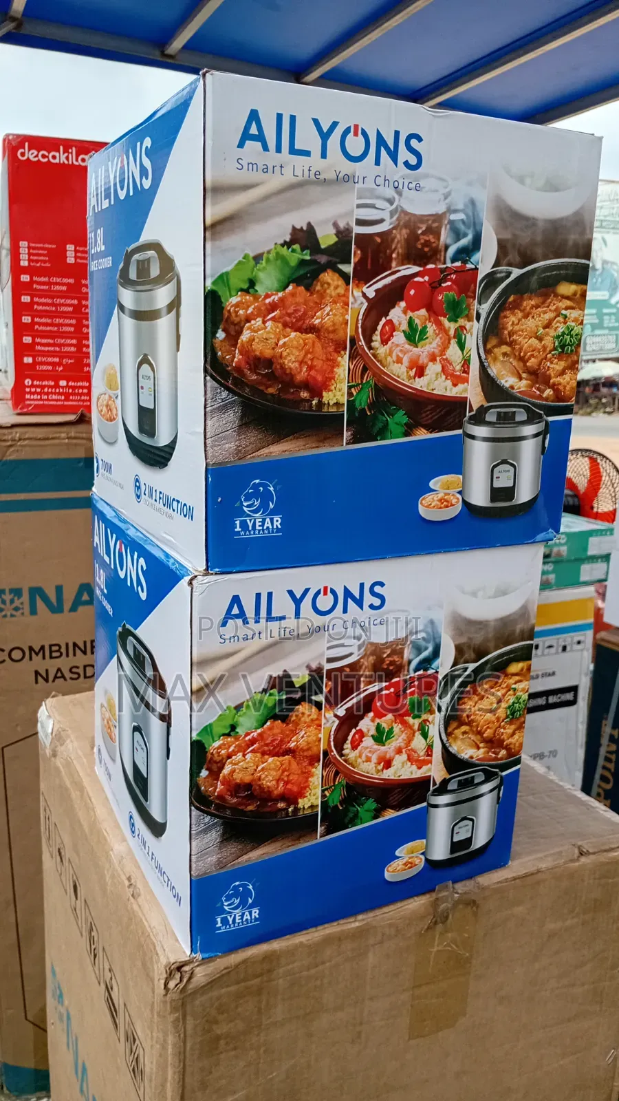 Ailyons 1.8L Rice Cooker 2in1 Multipurpose Cooker 1.8L